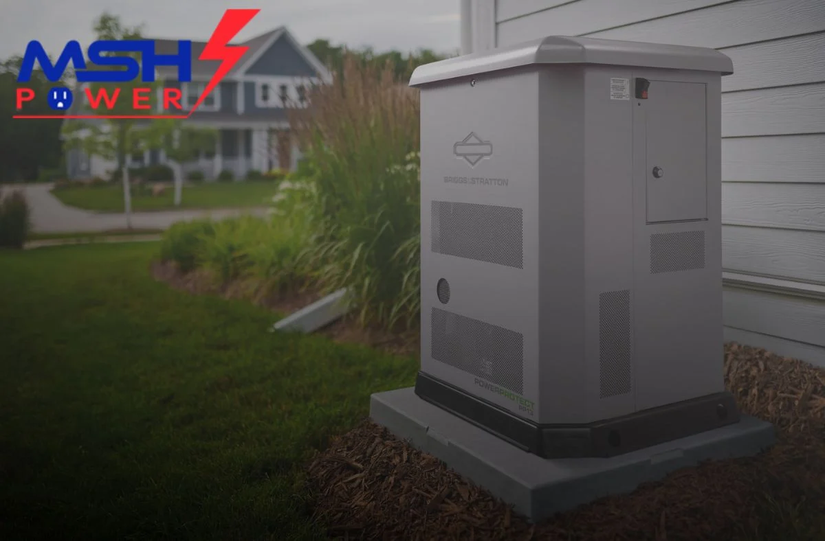 Briggs & Stratton home standby generator installation in Boerne with fuel options that protect you with unexpected power outages