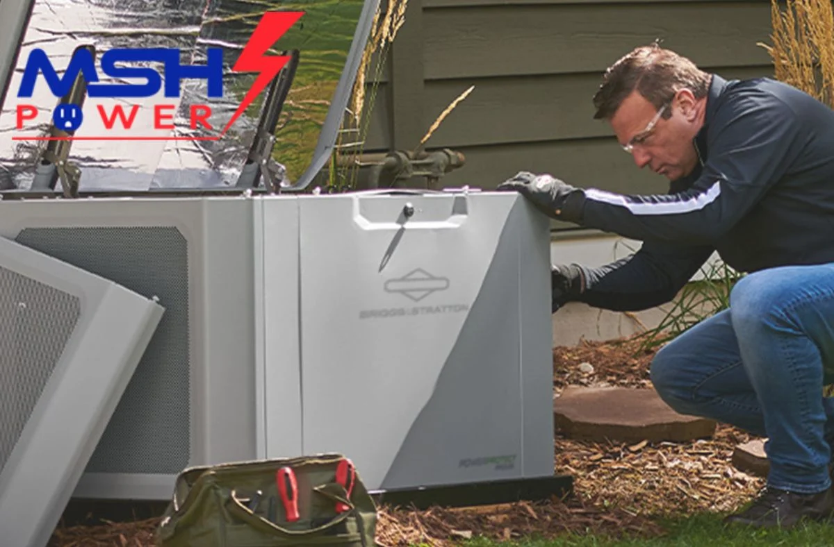 Routine generator maintenance for a Briggs & Stratton generator in Horseshoe Bay. Nothing but exceptional service for our customers!